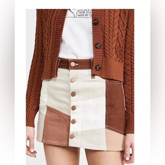 Alice & Olivia Colorblock pattern mini skirt - Picture 5 of 7